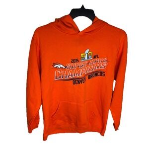 Denver Broncos 2015 Superbowl 50 Champions Orange Hoodie Youth XL NWT